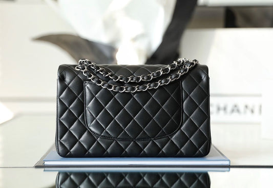 Chanel timeless classic Flap bag silver hardware