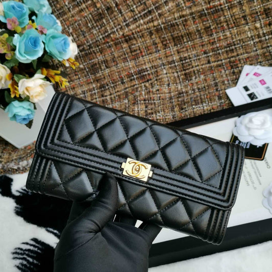 Chanel Boy long Flap Wallet Lambskin