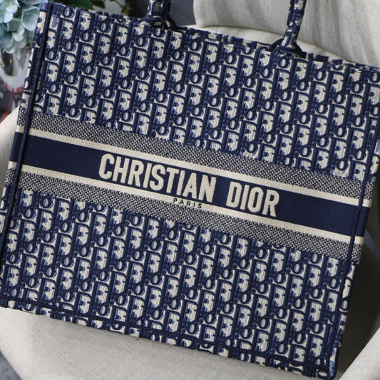 Dior Book Tote Navy Blue