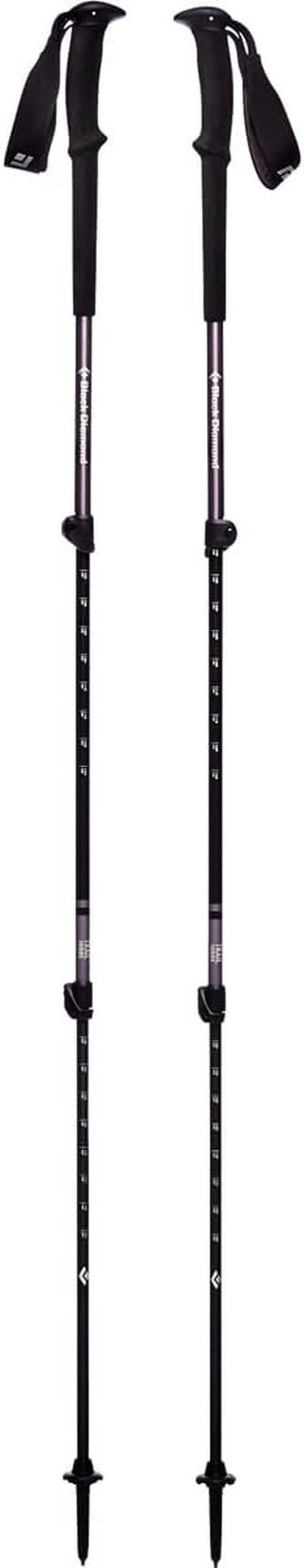 Black Diamond Trail Trekking Poles, Pair of 2 Lightweight Collapsible Aluminum Hiking Sticks for Trekking, Backpacking, Walking