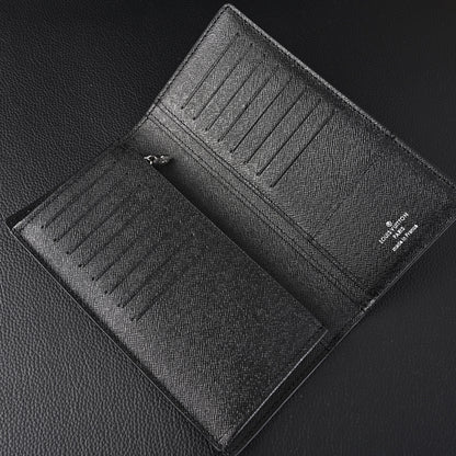 Louis Vuitton Brazza Wallet – Monogram Eclipse Canvas Long Bifold (M61697)