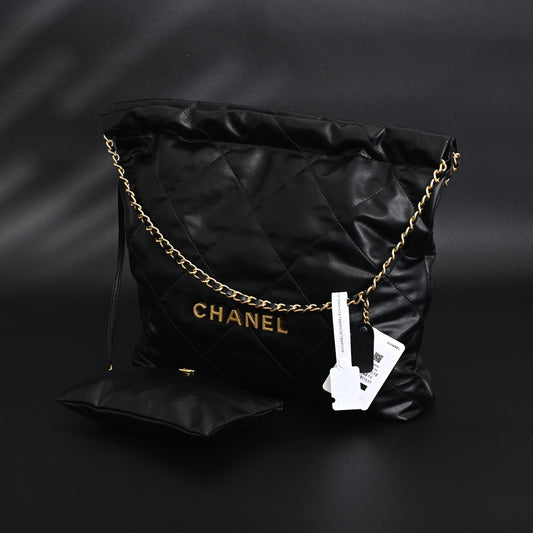 Chanel 19 Flap Bag – Black Quilted Lambskin with Gold & Ruthenium Hardware