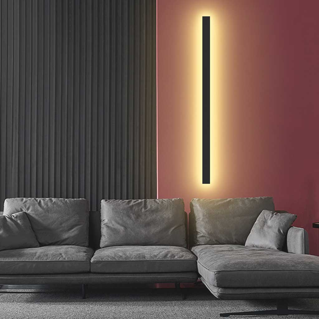 Wall Lamp Light Bar Minimalist Aluminum Linear LED, Black/White