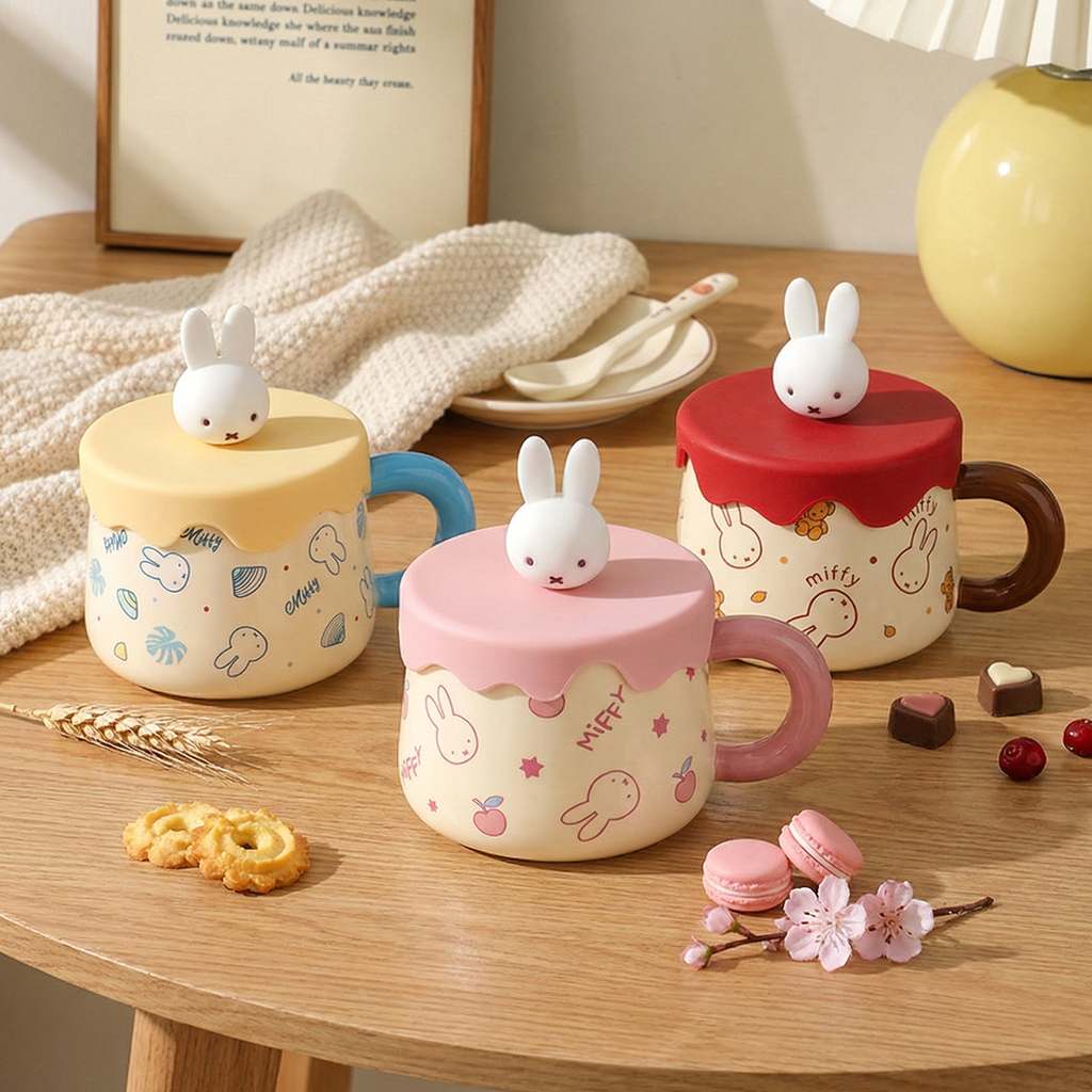 Miffy Sweet Melt Ceramic Mug with 3D Lid