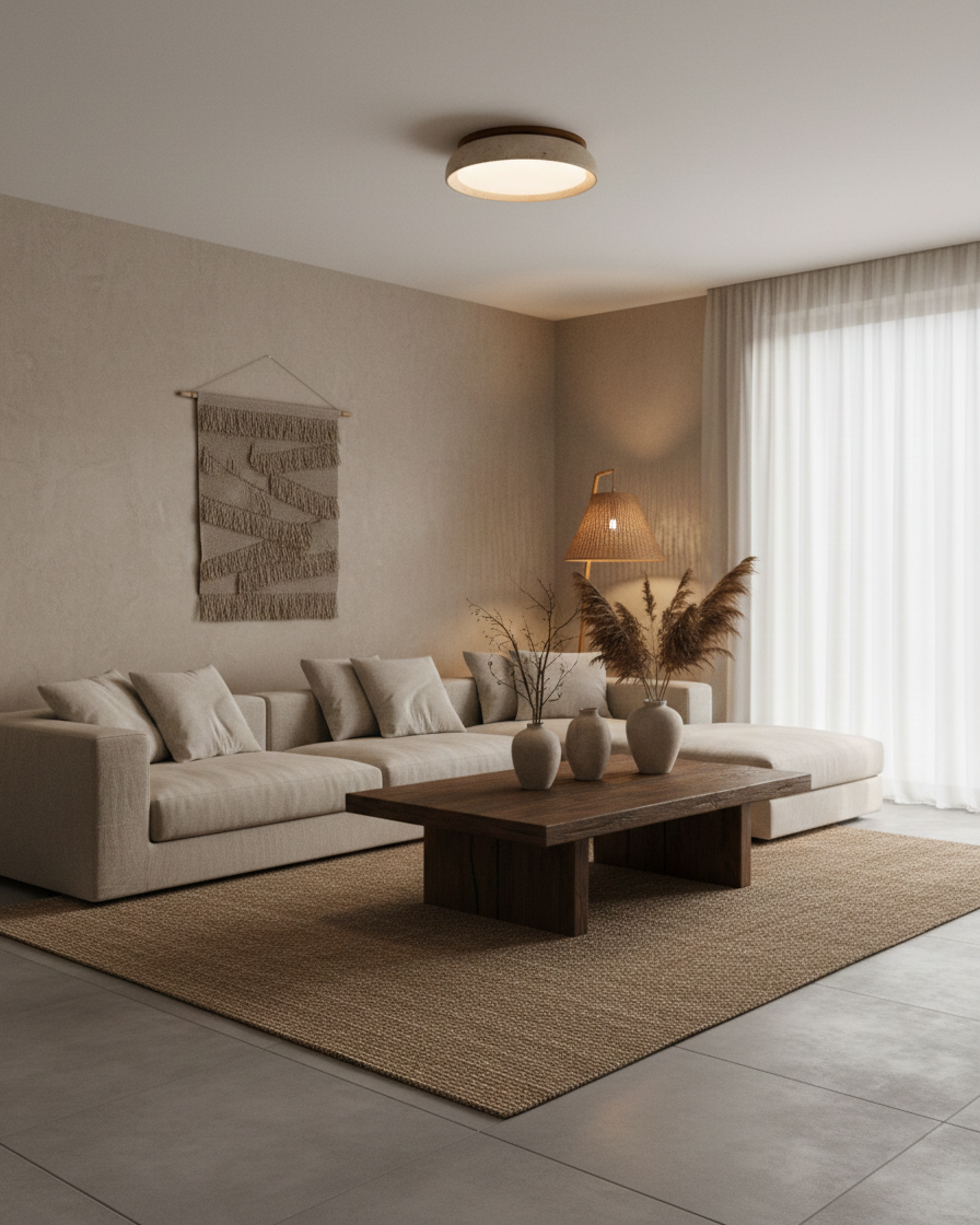Piedra Travertine Ceiling Light